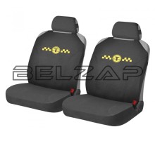 Авточехлы (майка) на передние сиденья полиэстер черные (4 предм.) Hotprint Taxi CARFASHION